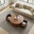 39.37'' Modern Round Coffee Table with 2 Hidden Storage Drawers
