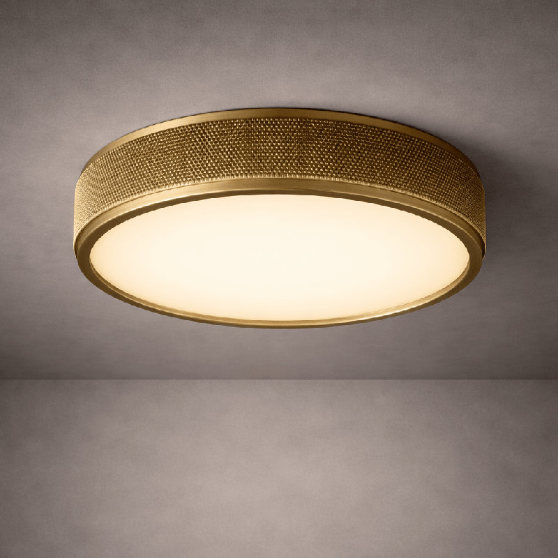Griden Aged Brass LED Flushmount