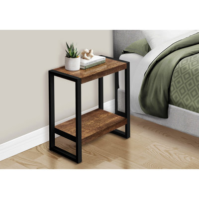 Table de chevet pour chambre à coucher, table de chevet, table d'appoint industrielle, table d'appoint, table de bout à cadre en métal