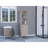 Linen Cabinet Jannes, Two Open Shelves, Single Door, Light Gray Finish-1555772912