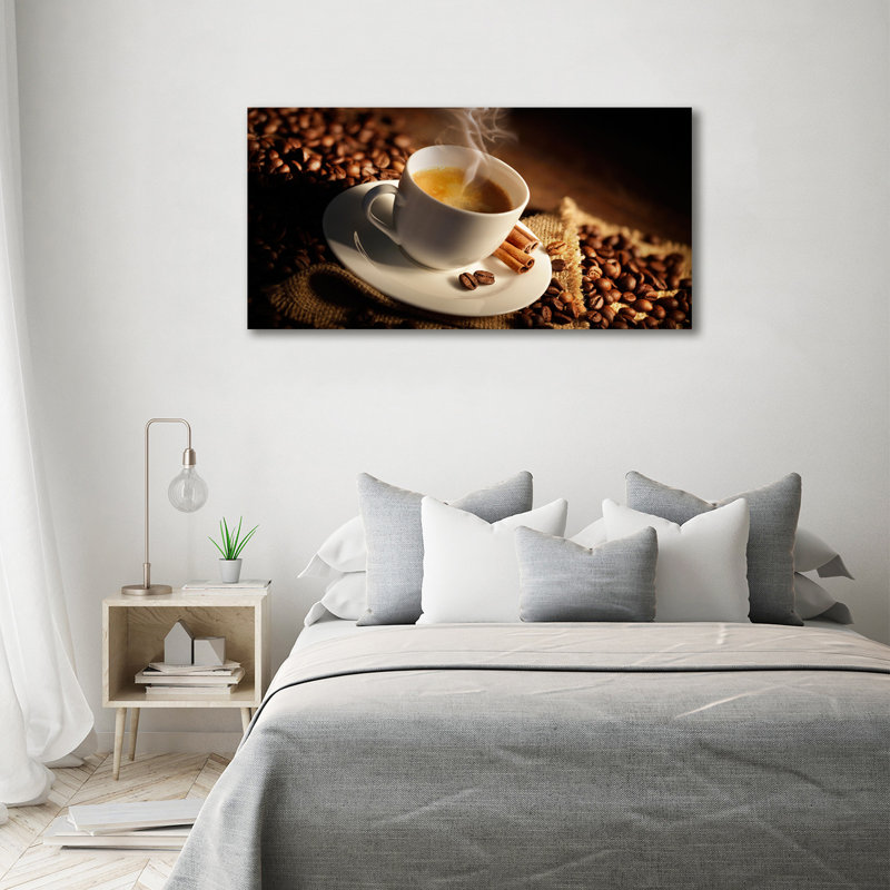 Coffee In A Cup - No Frame Print on Canvas, 140cm H x 70cm W