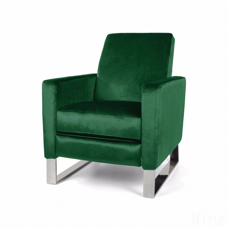 Maleena Upholstered Recliner, Emerald