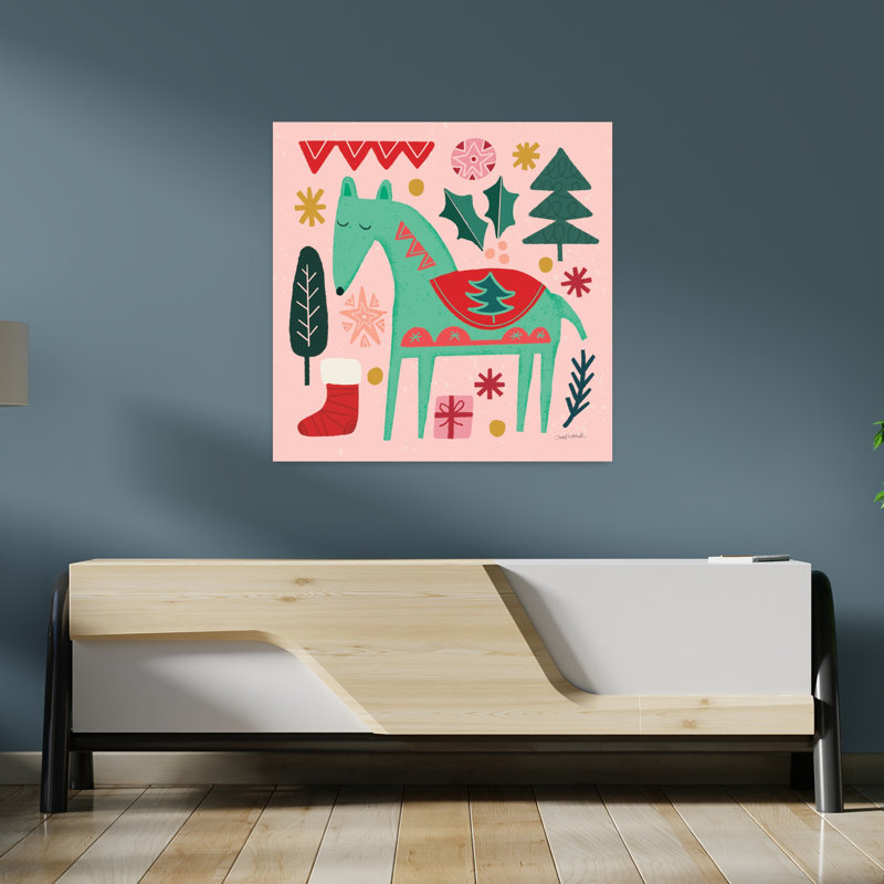 Art contemporain contemporain All Is Bright II avec animaux, H 36 po x l 36 po
