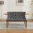 Velvet Double Dining Loveseat Bench, Kitchen & Dining Seating, 2-Seat Tufted Bench W/Handmade Buttons, Wing Back, Gold-Plated Steel Legs, Mid Century Modern,Single Pack,Gray,SW1602GY-432028337-432028340