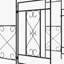 Outsunny Outdoor Garden Arch, Double Gates, 114L x 36W x 232H cm, Black