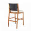 Ensemble de tabourets de bar 4 pièces en bois d'acacia massif et osier tissé, durable et élégant pour le patio et le balcon-1669120191