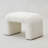 28'' Wide Modern Rectangle Large Boucle Upholstered Standard Arched Ottoman