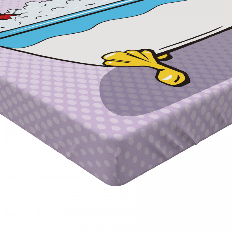 Full Size Multicolor Microfiber Superhero Print Fitted Sheet