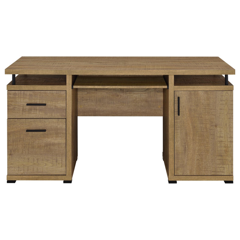 Bureau d'ordinateur en bois manufacturé Azayliah, Manguier