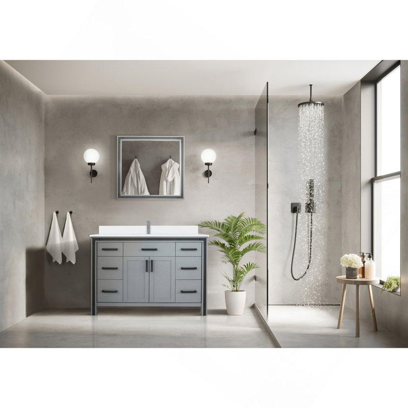 Meuble-lavabo gris foncé 48 po X P 22 po D