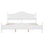 Lit plateforme en bois avec tête de lit, lit plateforme de style rétro avec support en lattes de bois-804477318