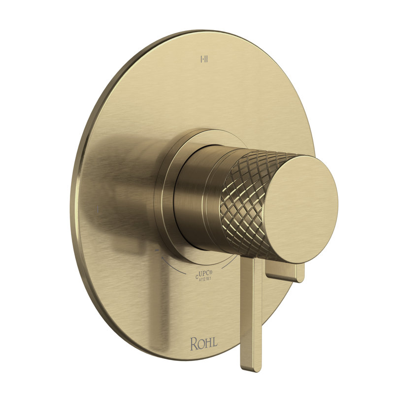 Tenerife 1/2" Therm & Pressure Balance Trim with 3 Functions, Antique Gold