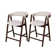Kromer Space-Saving Solid Wood Bar Chairs(2 Sets)