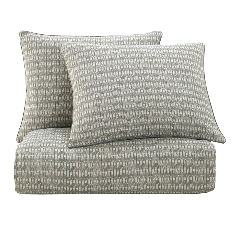 Fenton Standard Geometric Duvet Cover, King Duvet Cover + 2 King Shams