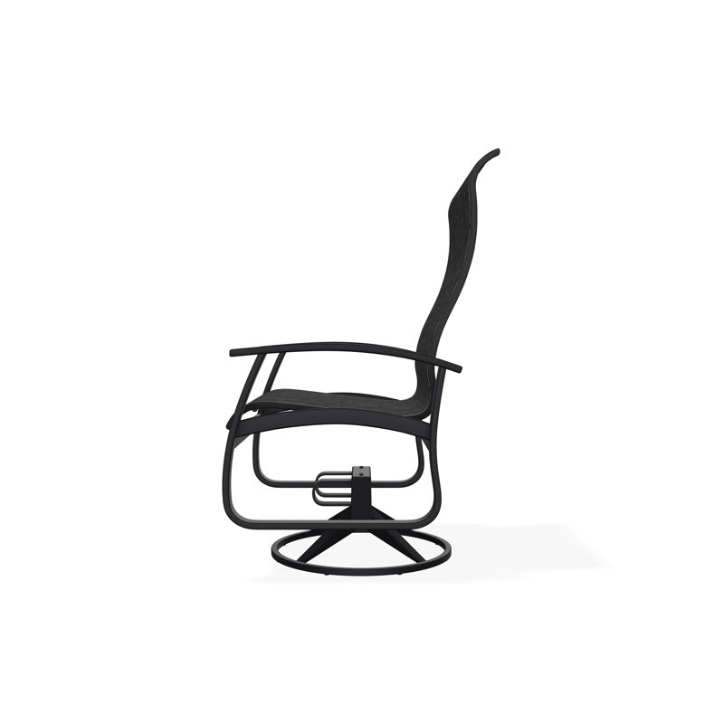 Belle Isle Outdoor Dining Chair, Augustine Shadow, Black