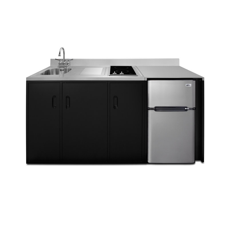 Summit Appliance 3.2 Cubic Feet cu. ft. Mini Fridge with Freezer Kitchenette, Left