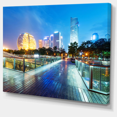 Gratte-ciels china hangzhou-impression sur toile