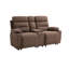 Canapé deux places inclinable électrique de 70,1 pouces avec console centrale, porte-gobelets et ports USB, brun-1594489425-1596840654