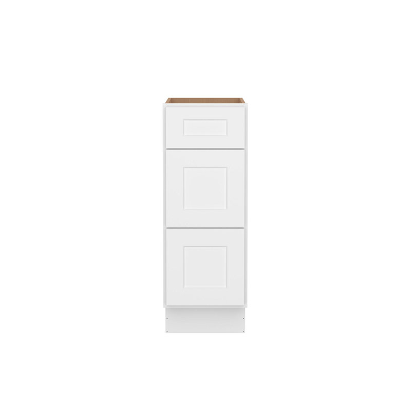 Armoire de cuisine à 3 tiroirs Furinno, prête à assembler, P 24 po x l 12 po x H 34,5 po, blanc, 12"