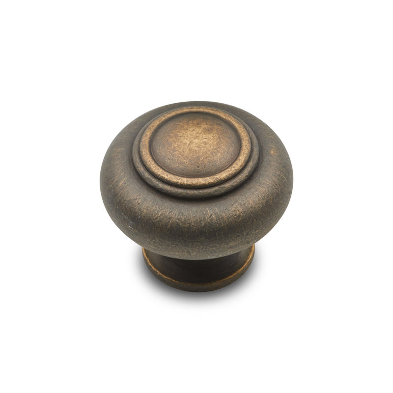 Poignée champignon Ringed CK Series, Antique English, Diamètre du bouton 1,25 po