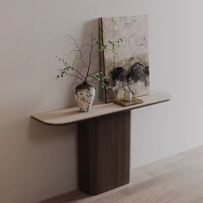 Console légère en pierre frittée de style luxueux