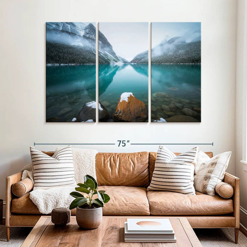 Alvord Foggy Lake Louise, H 42 po x l 65 po