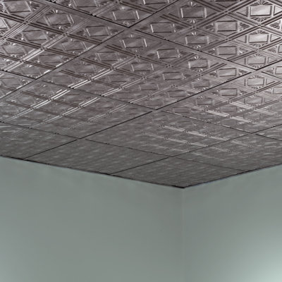 Traditional 24'' L x 24'' W Textured Vinyl Drop-In Ceiling Tile