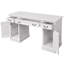 Double Pedestal Desk White 140x48x80 cm