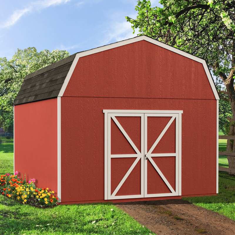 Hudson Wood Storage Shed, 12 ft. W x 20 ft. D, With Floor (DIY Installation), 12 ft. W x 20 ft. D, No, With Floor