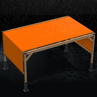 Colourtree Waterproof Pergola Cover Shade with Stainless Steel Weighted Rods and Grommets