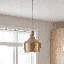 Luminaire suspendu en forme de cloche 1 lumière Venegas en nickel poli-18793807