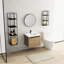 Armoire de salle de bain 24 po avec lavabo - imitation murale en résine au fini chêne-1437850948