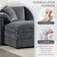 Canapé modulaire en chenille 103 po avec coussins doubles et repose-pieds mobile Norvale-503605006