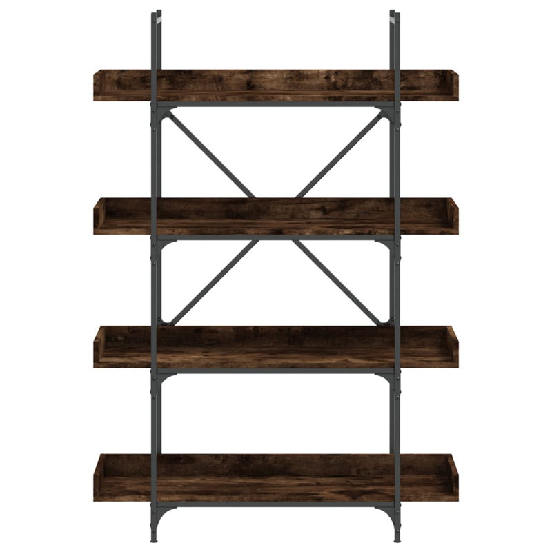 Yasiel Bookcase, (4 Shelves) 57.30” H x 39.40” W x 13”D, Smoked Oak