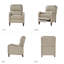 Fauteuil inclinable manuel en cuir véritable avec pattes en bois massif Beecher Traditional-529000370