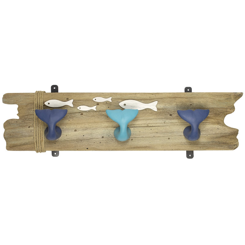 Honora Polyresin Wall 3 - Hook Wall Mounted Coat Rack