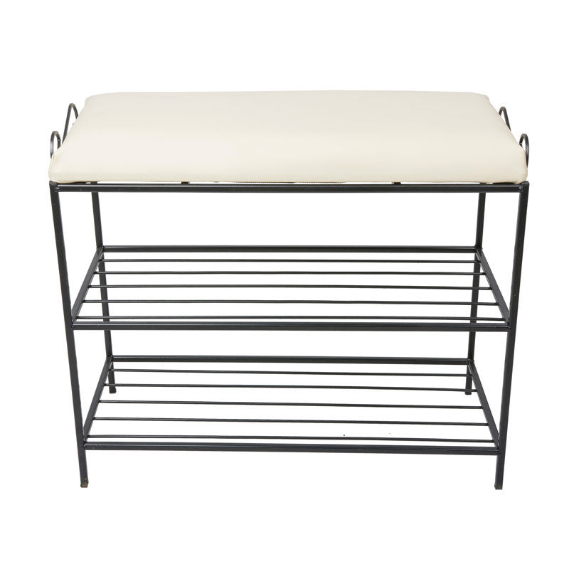 6 Pair Shoe Rack, Black