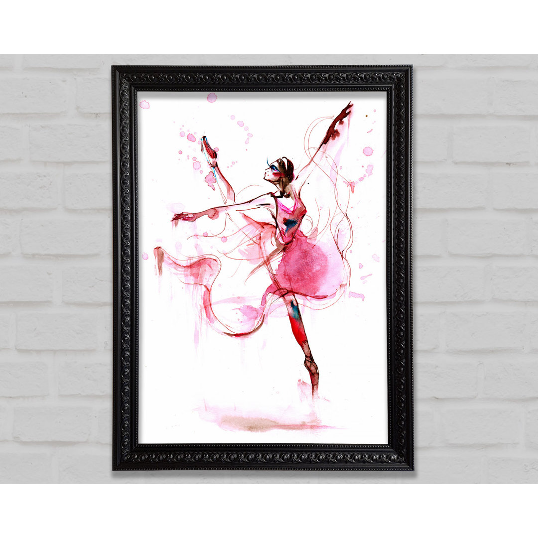 Rosa Ballerina 1 - Einzelner Bilderrahmen Kunstdrucke