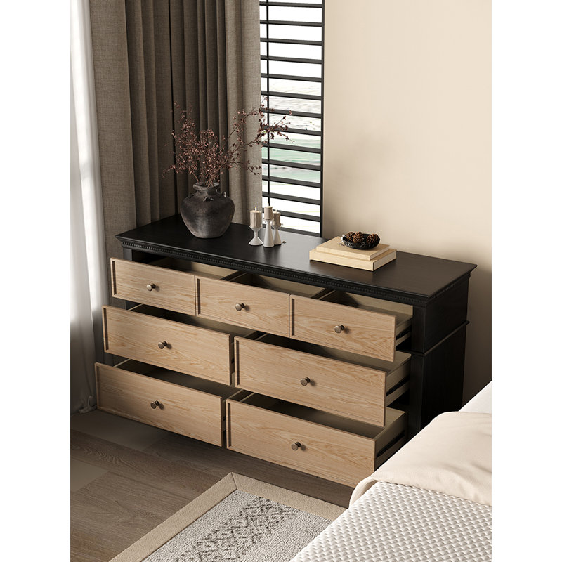 Japanese Retro Style Accent Chest Solid Wood Accent Chest