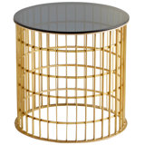 Kingdom Glass Top End Table