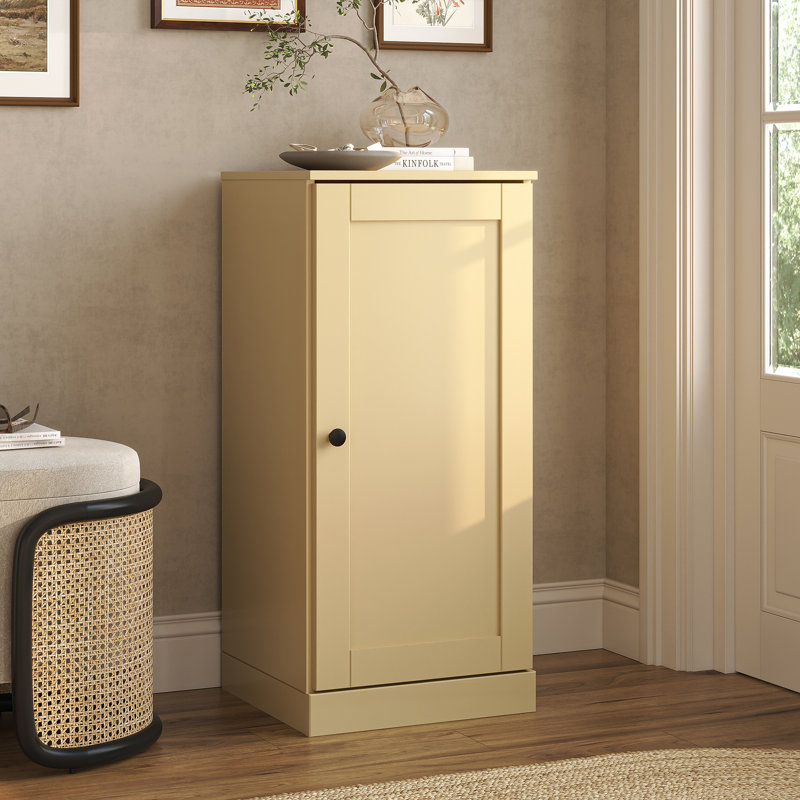 Armoire de rangement étroite à chaussures 100% en bois massif avec porte Shaker, tablettes réglables, rangement empilable peu encombrant, l 16,5 po x H 35,75 po