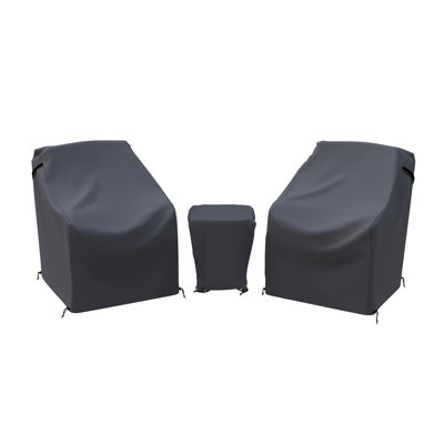 Denison Wicker Outdoor Conversation Set Group Seating Patio Furniture Covers by Arlmont & Co.