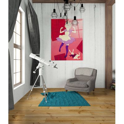 «Alice Falling» par Sai Tamiya, art mural en verre acrylique