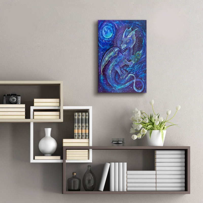  «Stardust Dragon» par Verena, art mural en verre acrylique, H 24 po x l 16 po