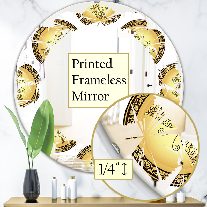 Miroir mural Leaves, H 23,6 po x l 23,6 po