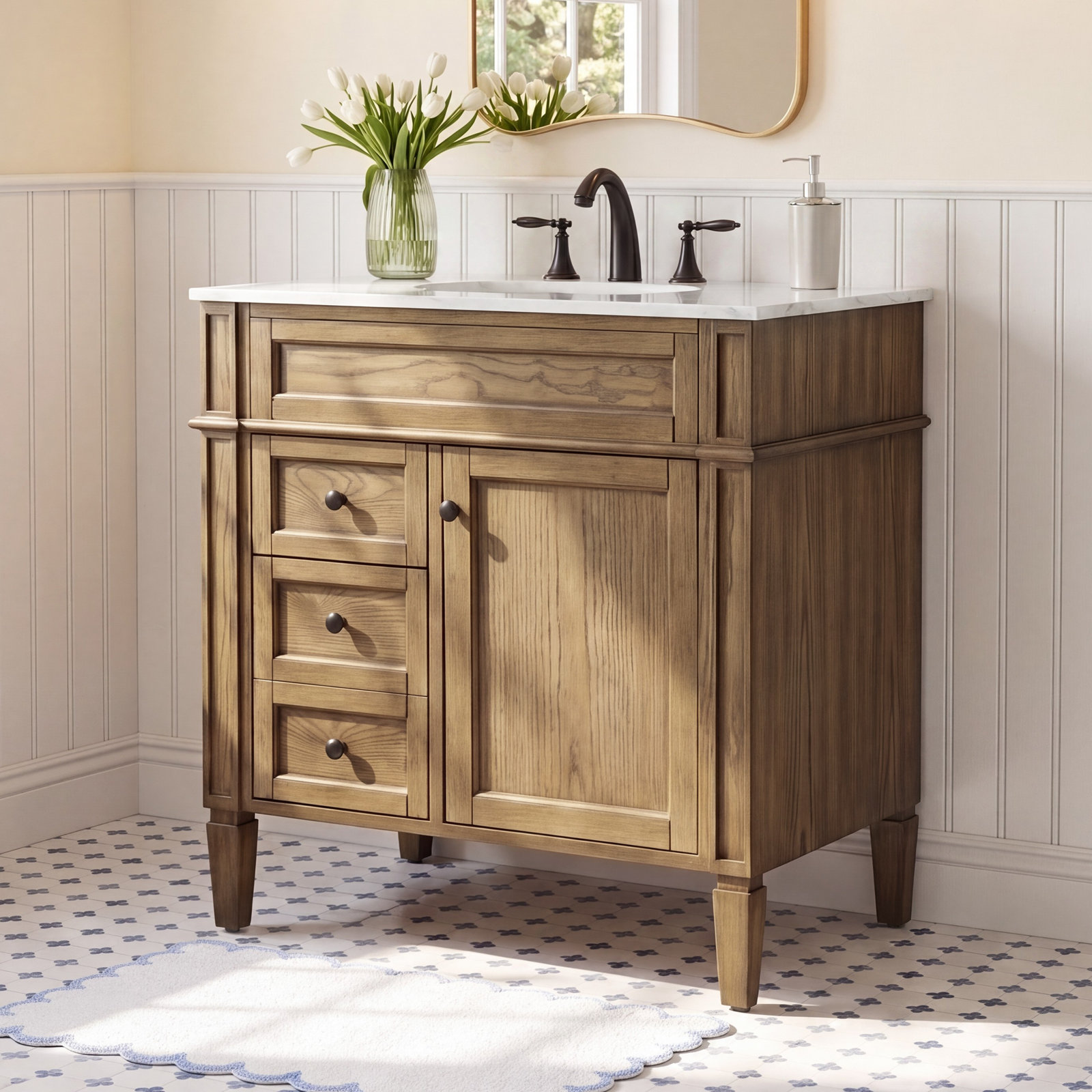 Rivers 32'' Single Bathroom Vanity, Coffee