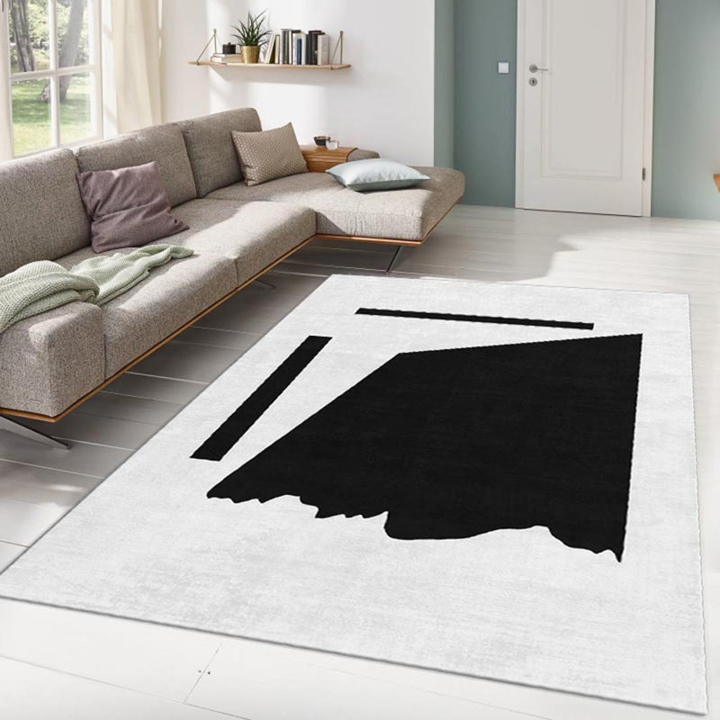 Non-Slip Area Rug, 100% Polyester, 47.2 x 70.9 inches | Raschel Knitting, Pile Height: 0.4 inches | Woven Carpet with Felt Dot Underside, Machine Washable | Stylish Digital Print Design for Home Decor