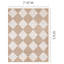 Tapis à carreaux crème et beige Shivaun-1554817044
