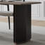 Bureau rectangulaire en bois manufacturé noir noisette avec 2 tiroirs-898277427