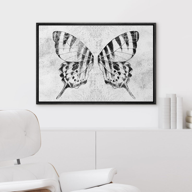 Animaux, animaux monochromes monochromes gris, noir et blanc, impression sur toile, H 24 po x l 36 po x P 1,5 po, Cadre noir